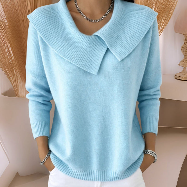 LYDIA | SOFT COLLAR KNIT JUMPER