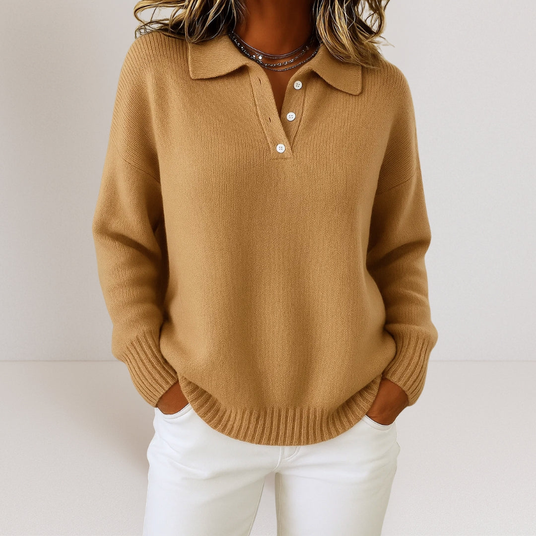 PHOEBE | SOFT COLLARED KNIT JUMPER