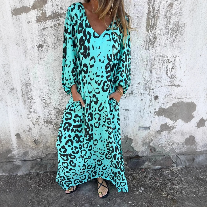DENISE | DRESS WITH LEOPARD PRINT