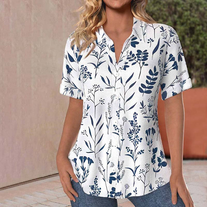 NOREEN | CASUAL LEAF PRINT BLOUSE
