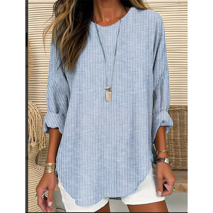 REBECCA | STRIPED RELAXED FIT BLOUSE