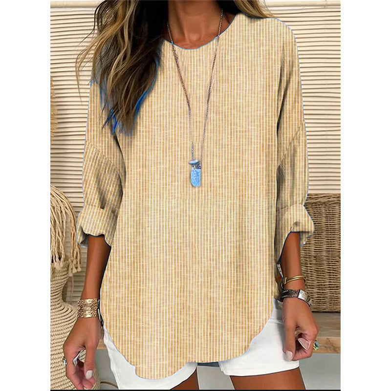 REBECCA | STRIPED RELAXED FIT BLOUSE